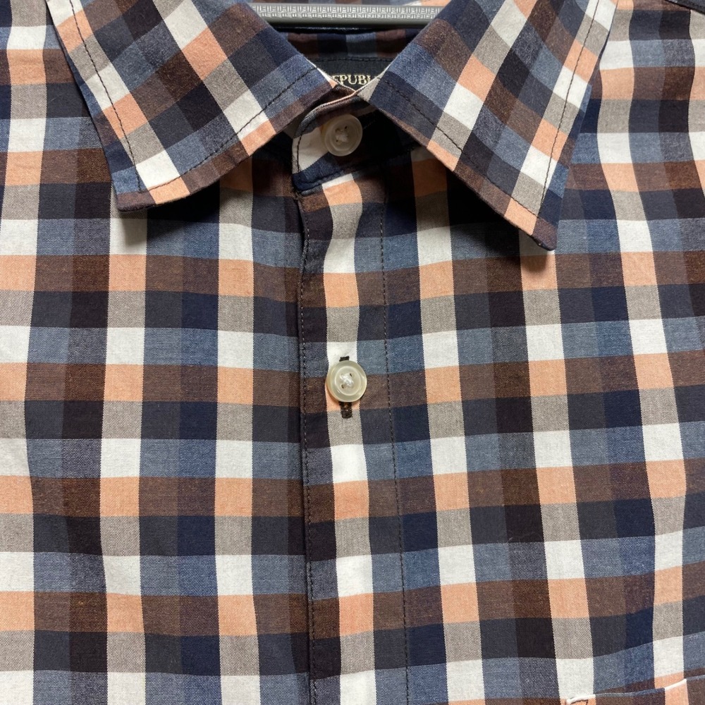 Banana Republic Mens Plaid Long Sleeve Button Down Shirt Size L - Picture 4 of 9